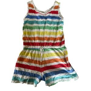 Primary rainbow stripe romper size 12